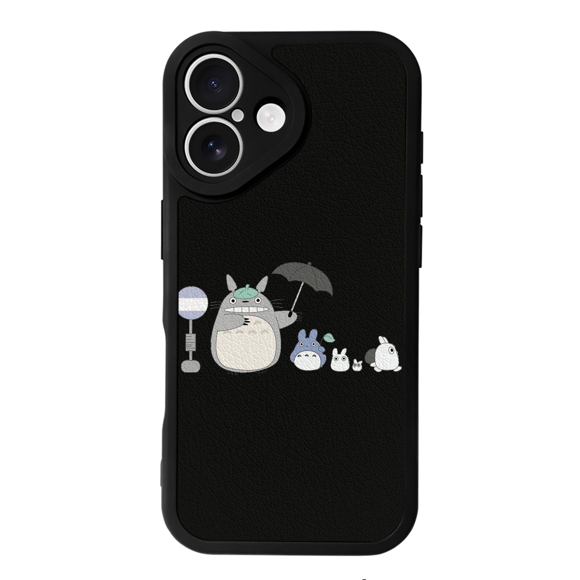 （画像用） となりのトトロ 草壁メイ 草壁サツキ My Neighbor Totoro Satsuki Kusakabe Mei Kusakabe 【iPhone 16シリーズ対応】シリコンスマホケース（レザー調） 材質：シリコン